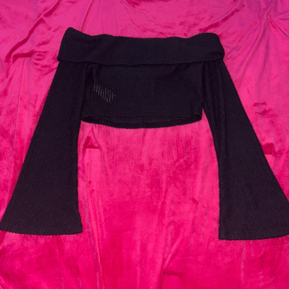 Black Off-Shoulder Sweater